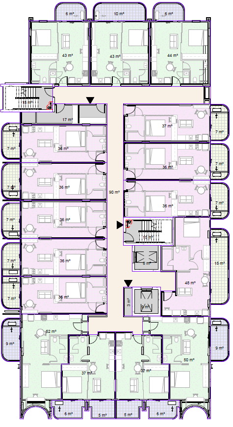 Concept for Aspen Cove Apartment Tower floorplan