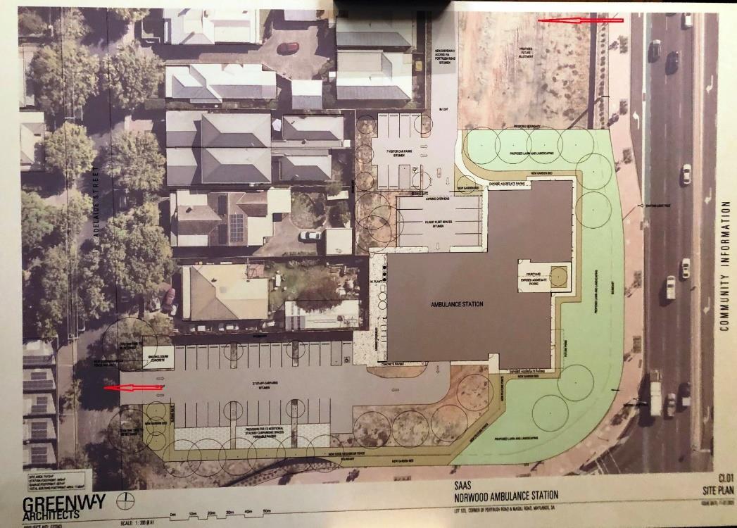 Greenway Architects Norwood Ambulance Station Site Plan