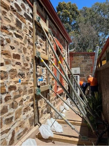 History house with wall bracing
