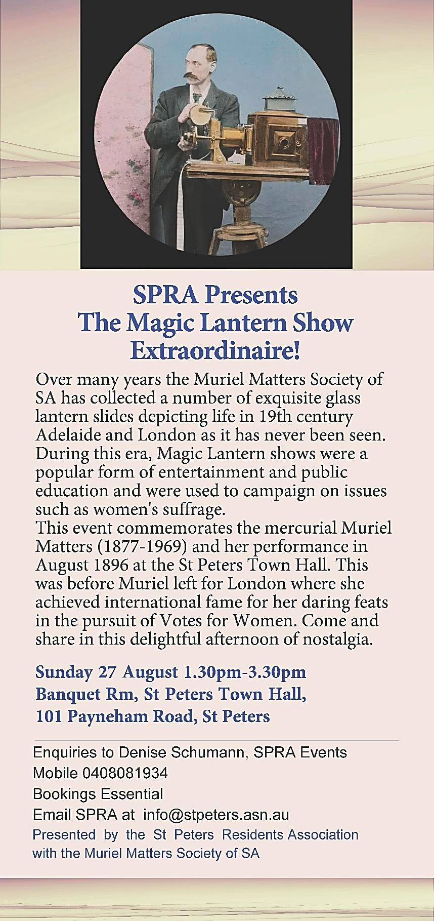 Murial Matters Magic Lantern Show